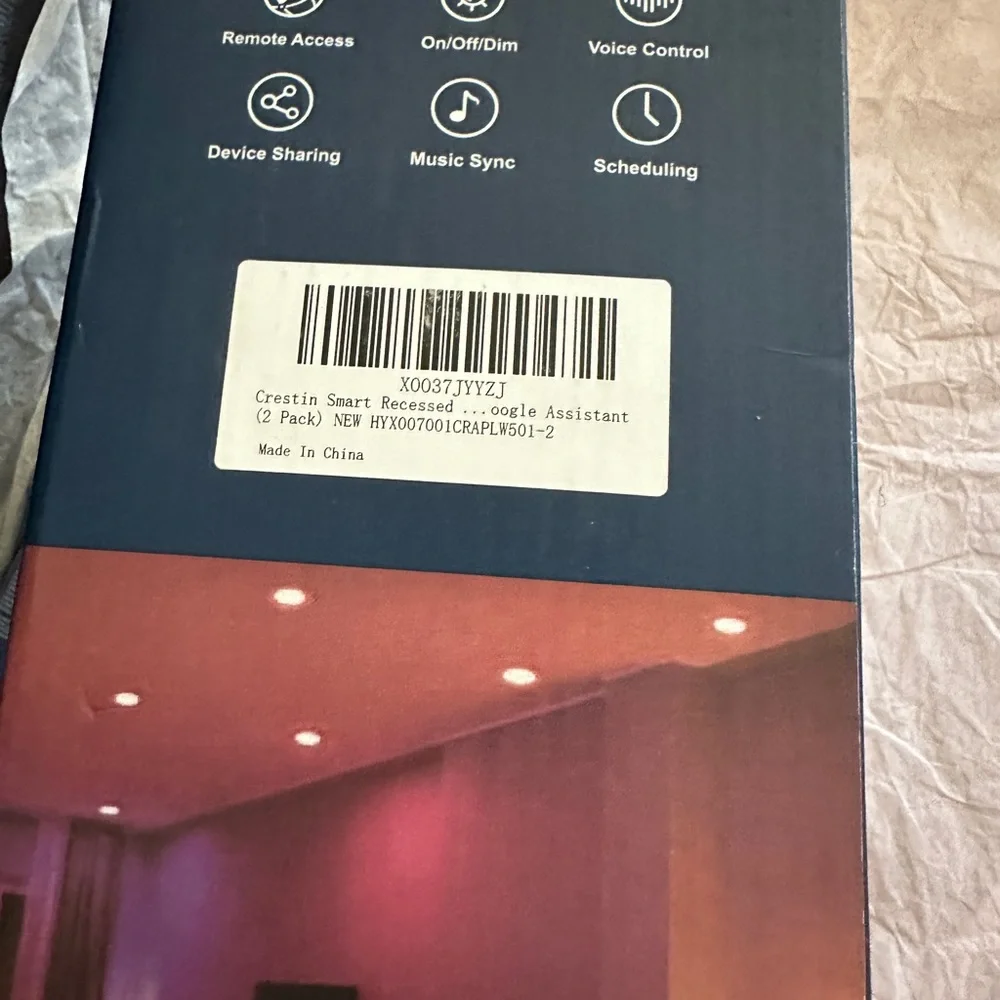 2 CRESTIN Smart WiFi Recessed Lighting 6 Inch LED bluetooth 80W 1000LM